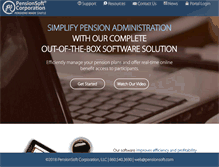 Tablet Screenshot of pensionsoft.com